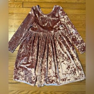 Pink Chicken crushed velvet Long Sleeve Dress, size 8